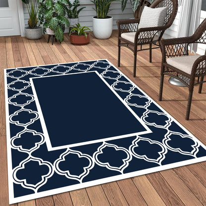 Outdoor Foldable Reversible Large Floor Mat for RV Patio Backyard Deck Picnic Beach Camping