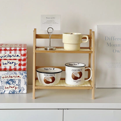 Double Layer Desktop Organizer Shelf