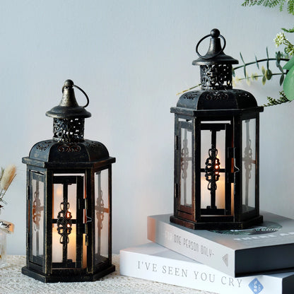 Vintage Nordic Candle Holder, Hanging Lantern