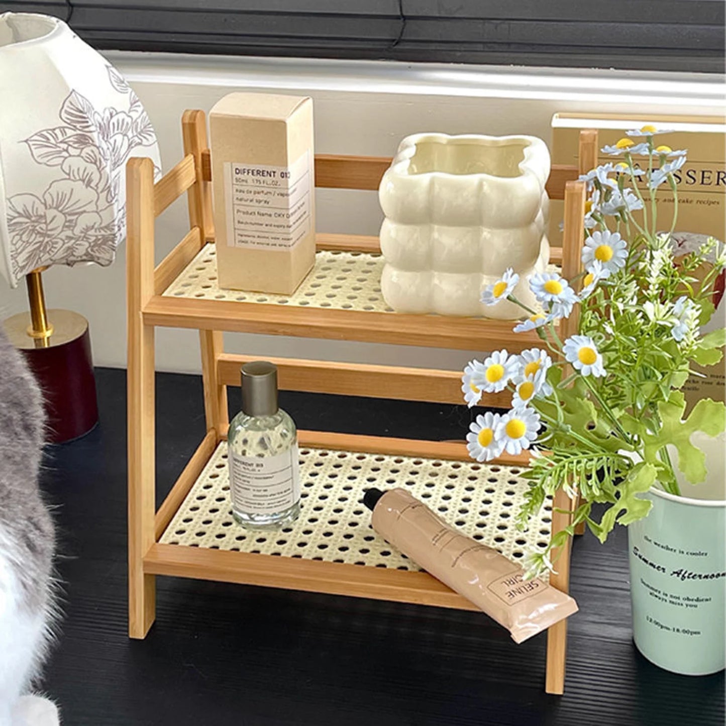 Double Layer Desktop Organizer Shelf