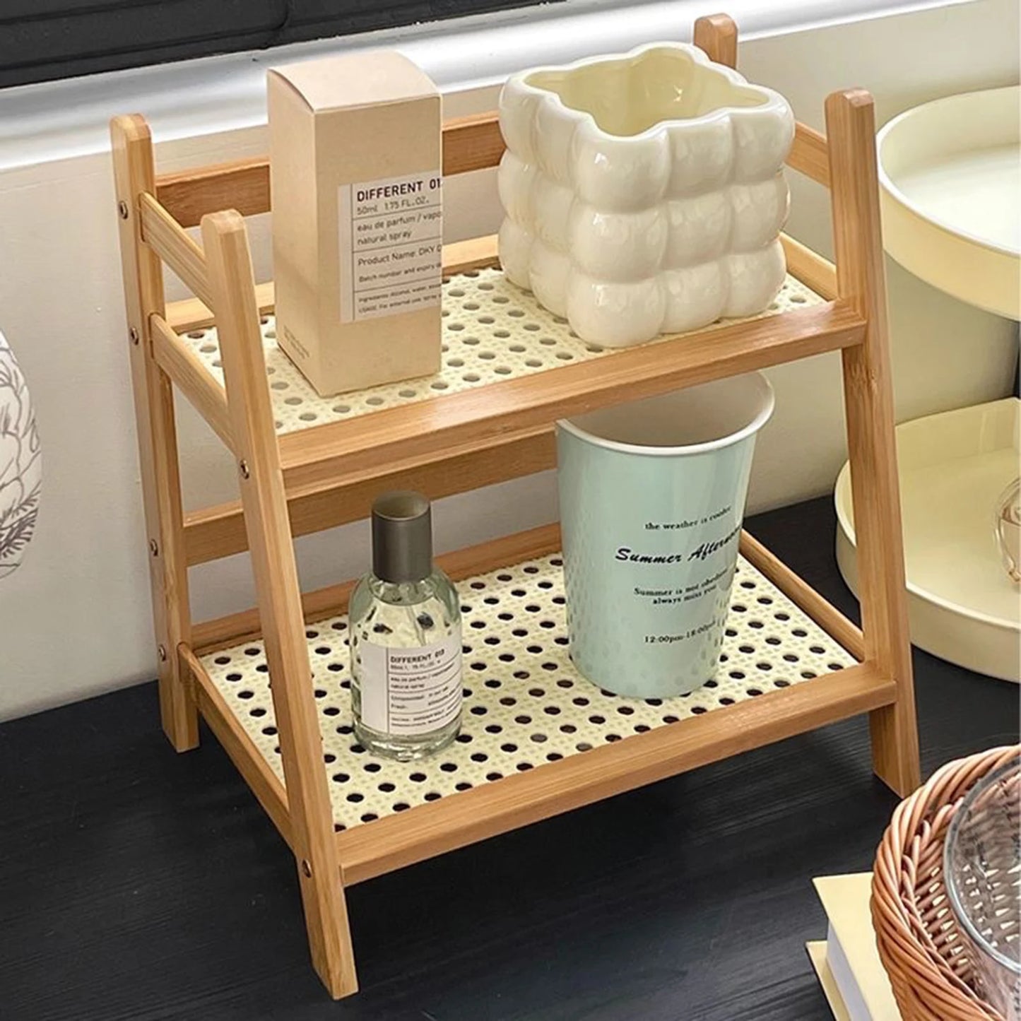 Double Layer Desktop Organizer Shelf