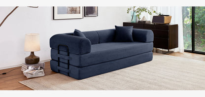 79'' Boneless Couch Foldable Convertible Futon Sleeper Sofa Bed