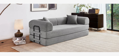 79'' Boneless Couch Foldable Convertible Futon Sleeper Sofa Bed