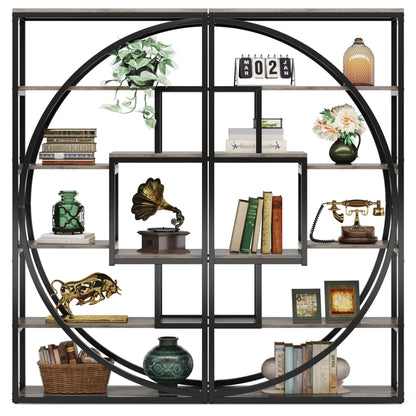 Tribesigns Bookshelf, Industrial 5-Tier Etagere Bookcase