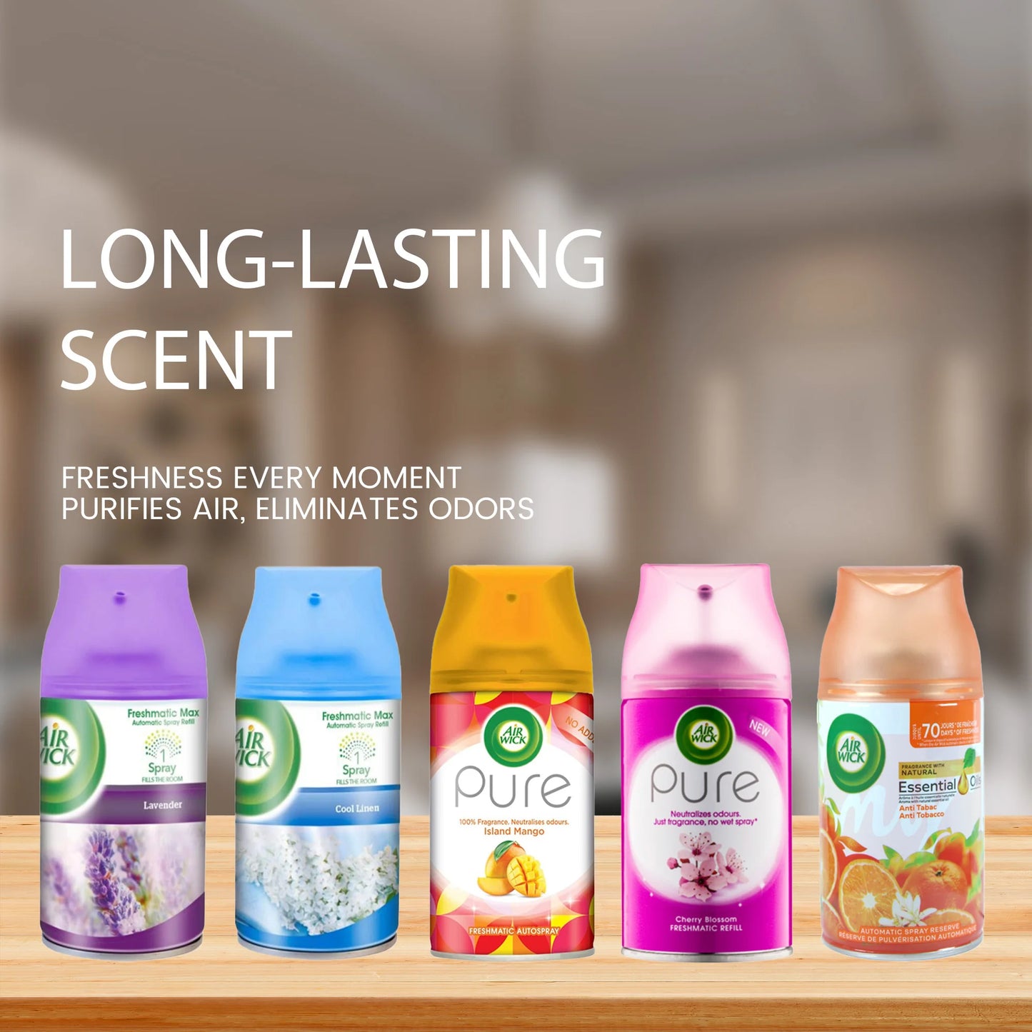 2 Pcs 6.2 Oz Per Count Automatic Spray Air Freshener Refill, Scented Air Freshener