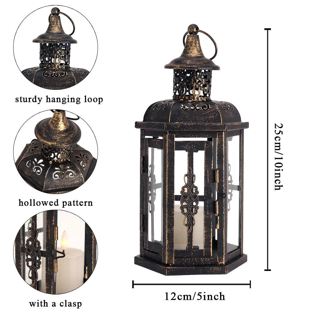 Vintage Nordic Candle Holder, Hanging Lantern
