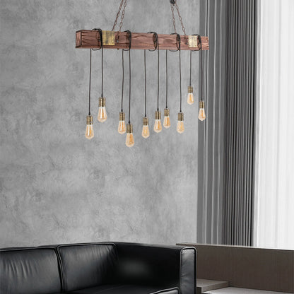 Vintage Wood Ceiling Chandelier