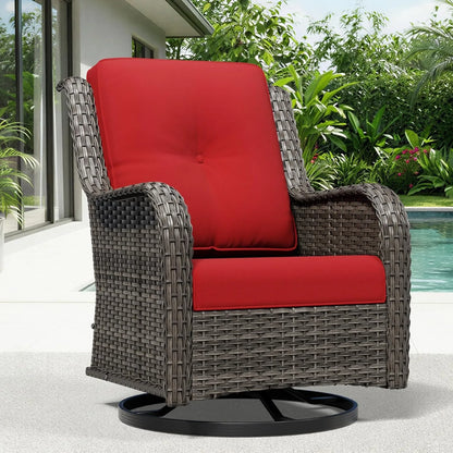 Outdoor Swivel Rocker Patio Chairs with High Back, Deep Seating, Wide Armrest, Thickened, Customized