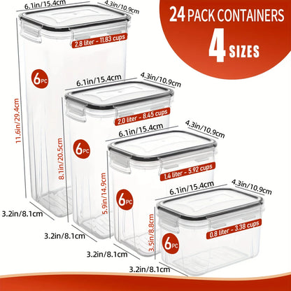 24Piece Airtight Food Storage Containers Set