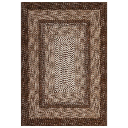 Washable Area Rugs  Braided Print Non Slip Rug