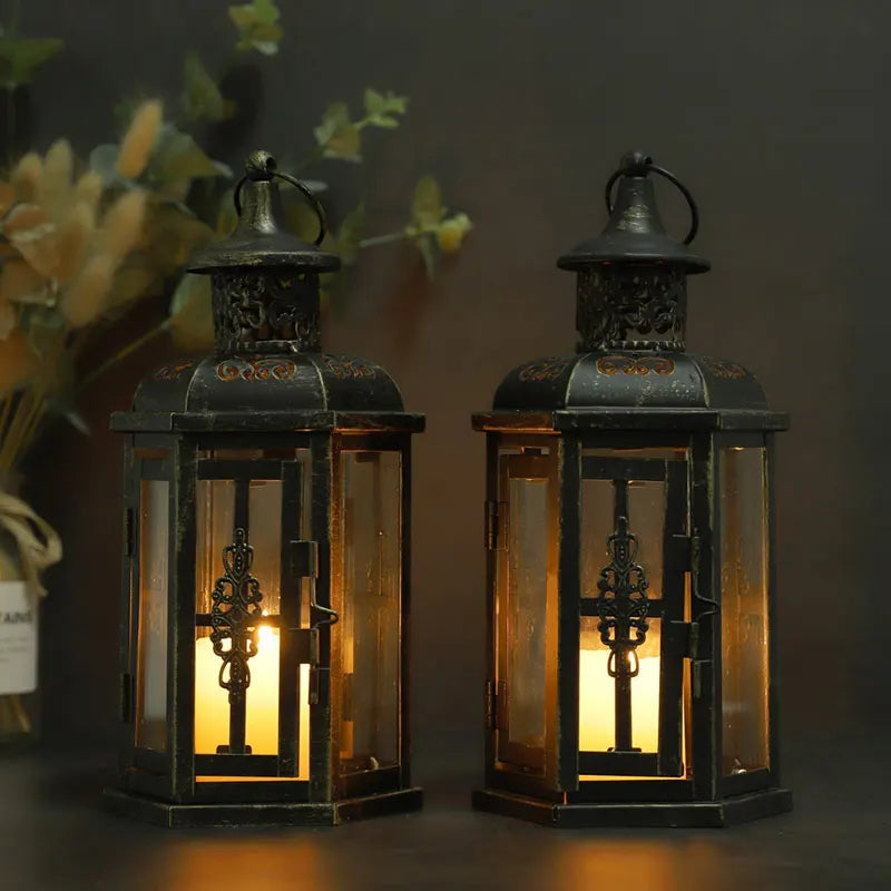 Vintage Nordic Candle Holder, Hanging Lantern
