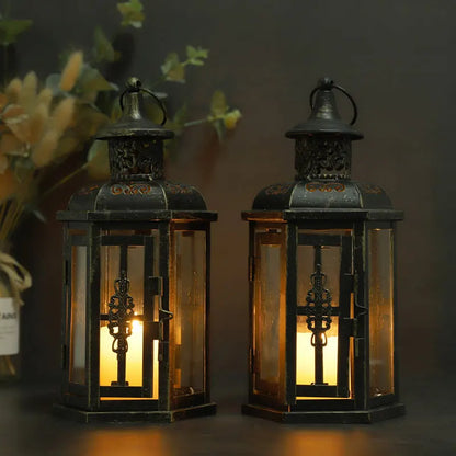 Vintage Nordic Candle Holder, Hanging Lantern