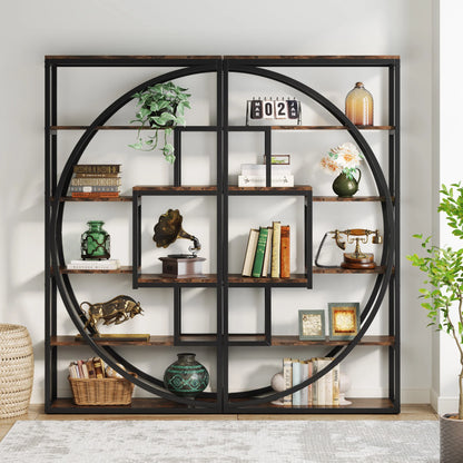 Tribesigns Bookshelf, Industrial 5-Tier Etagere Bookcase