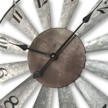 24inch Windmill Distressed Metal Wall Clocks