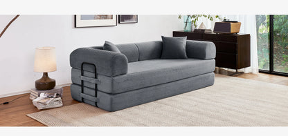 79'' Boneless Couch Foldable Convertible Futon Sleeper Sofa Bed