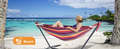 Gyroor Hammock with Adjustable Stand- Stylish Hammock Bed w/Storage Bag, 600lb Capacity