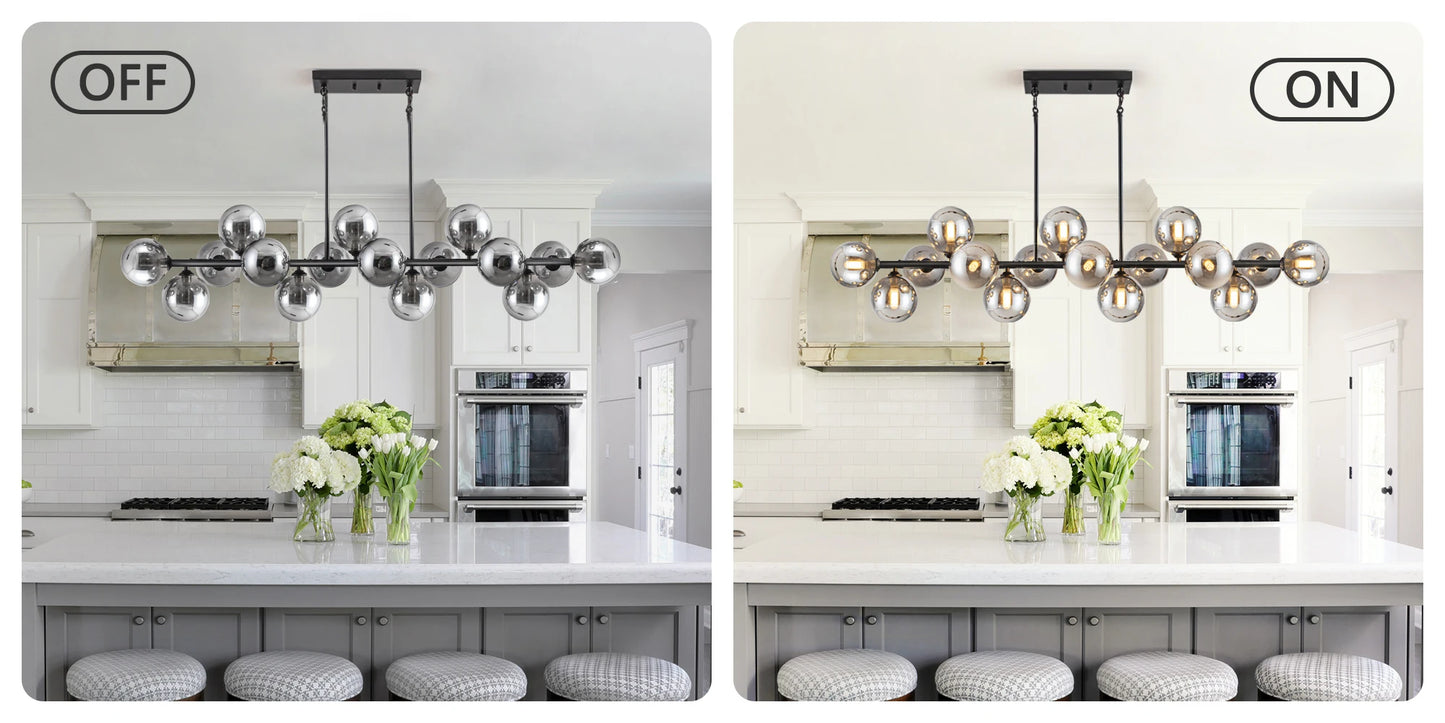 Mid Century Modern Chandelier 16-Lights Sputnik Chandelier 54in