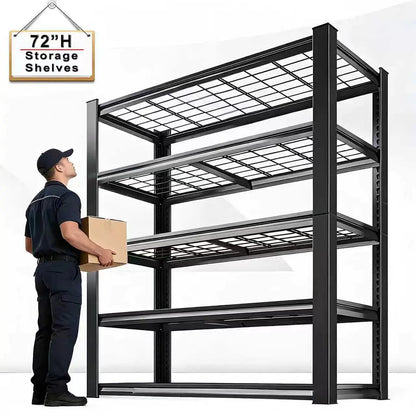 Nnovaroom  72" Adjustable Metal Double Layer Column Shelving