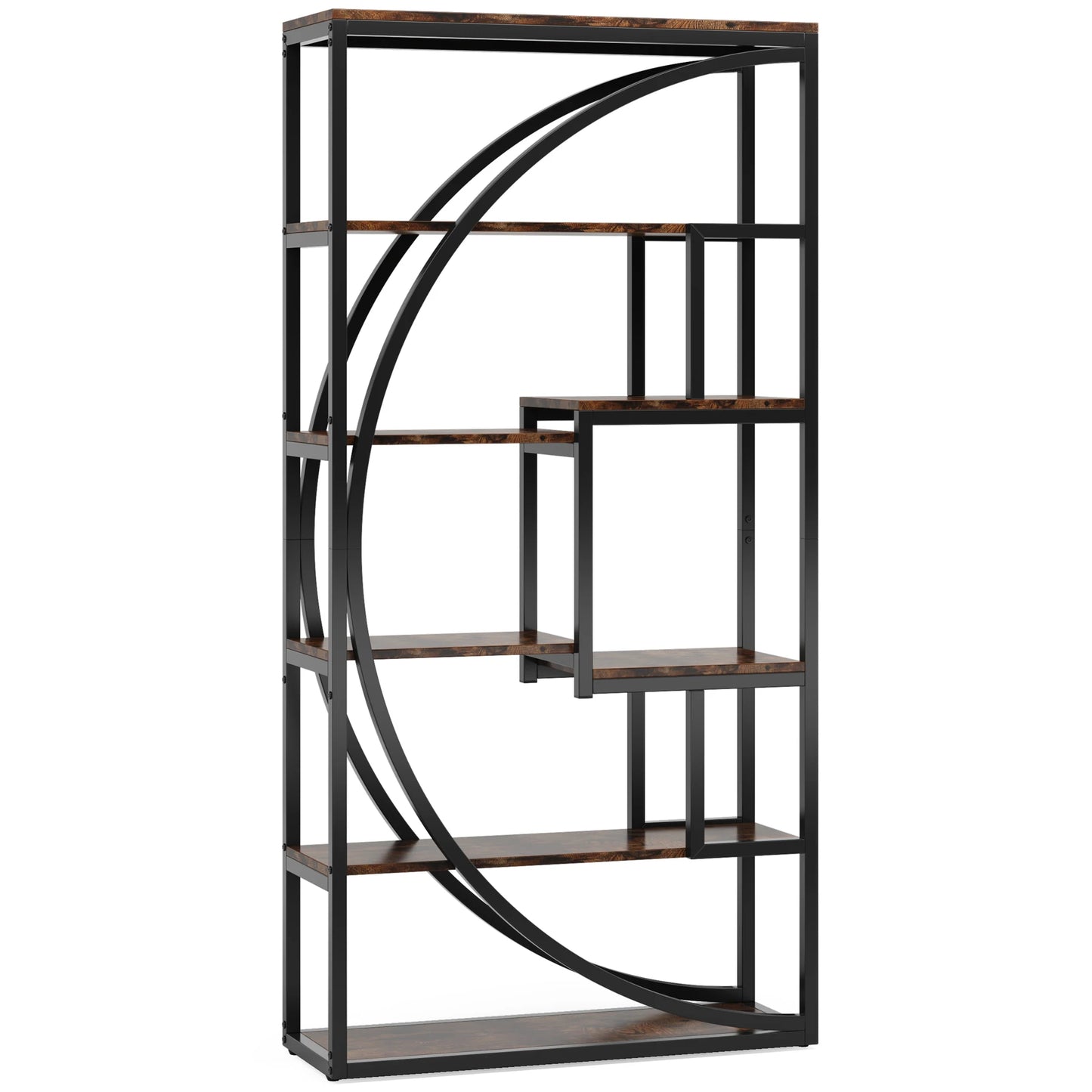 Tribesigns Bookshelf, Industrial 5-Tier Etagere Bookcase