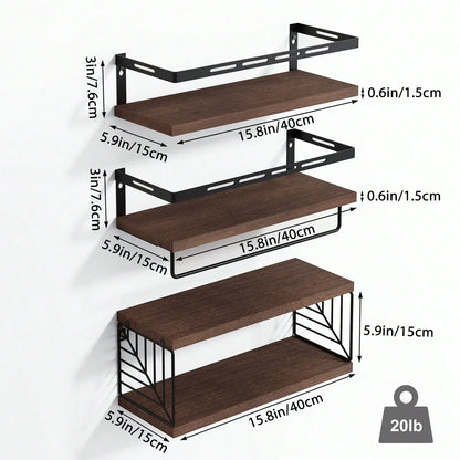 Tomnk 3+1 Tier Wall Mounted Bathroom Shelves  and Towel Bar
