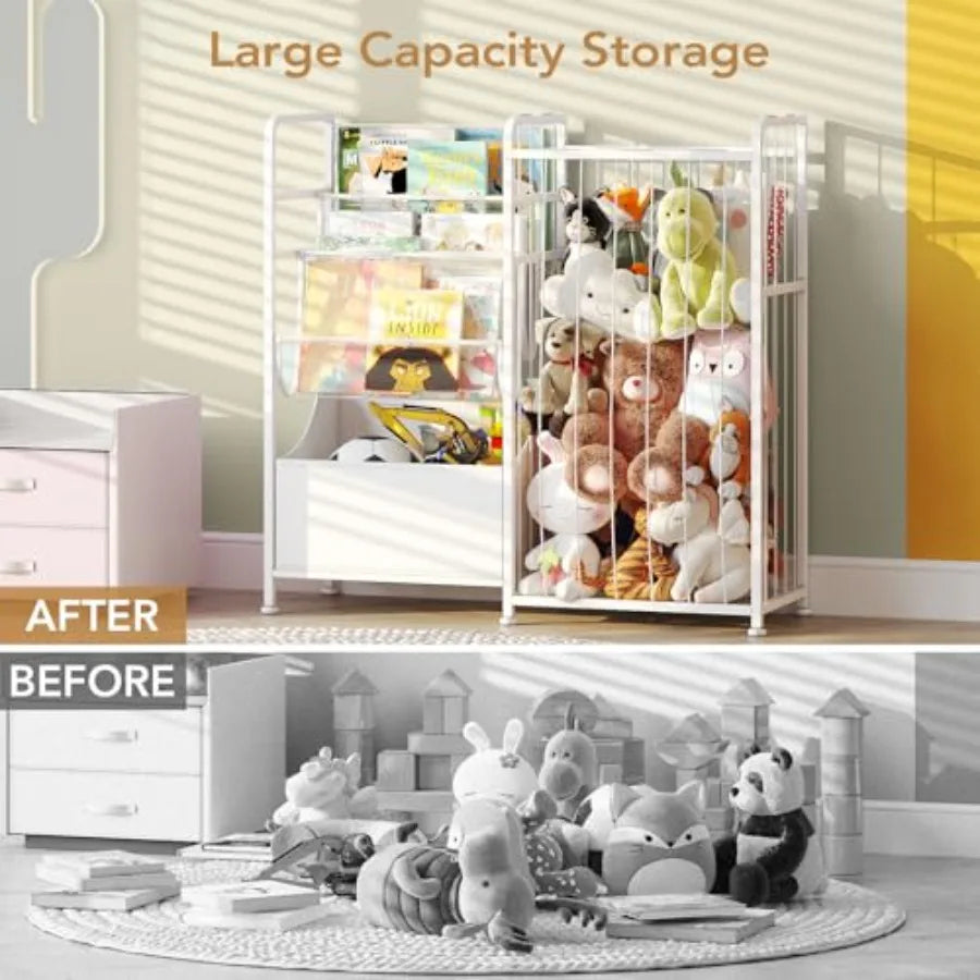 Bookshelf and Stuffed Animal Storage