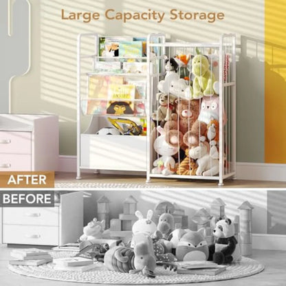 Bookshelf and Stuffed Animal Storage