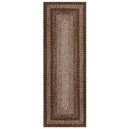 Washable Area Rugs  Braided Print Non Slip Rug
