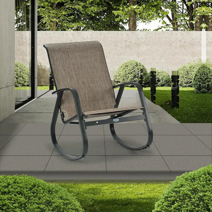 Outdoor Contemporary Patio Rocking Sling Chair