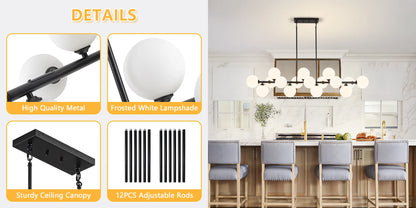 Mid Century Modern Chandelier 16-Lights Sputnik Chandelier 54in