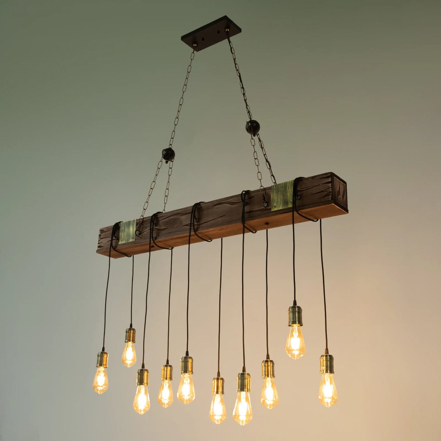Vintage Wood Ceiling Chandelier