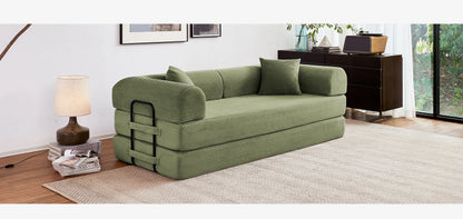 79'' Boneless Couch Foldable Convertible Futon Sleeper Sofa Bed