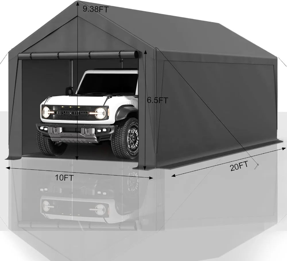 10x20 Ft Heavy Duty Canopy Steel Canopy Storage Shed