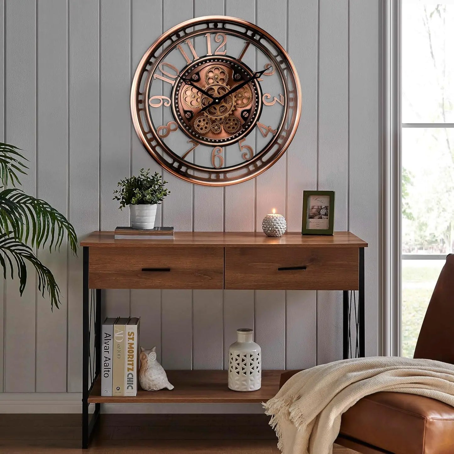 21 Inch Moving Gear Wall Clock