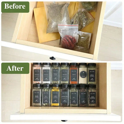 4oz Glass Spice Jars (12PCS): Shaker/Metal Lids + Funnel