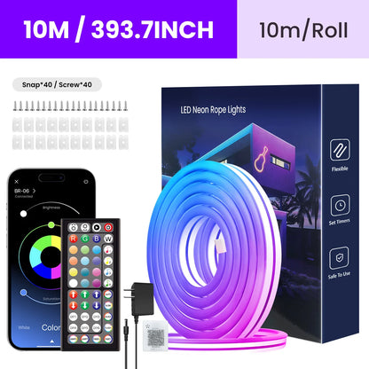Flexible LED Light Strip With Remote And APP Control RGB Lighting Strip For Bedroom