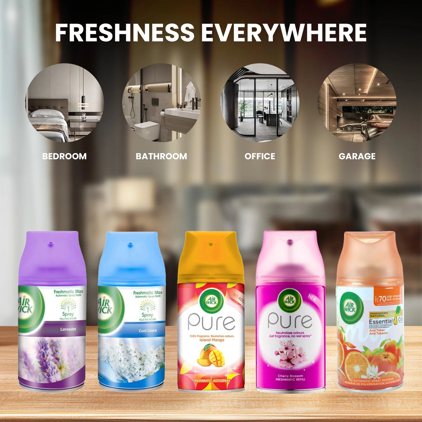 2 Pcs 6.2 Oz Per Count Automatic Spray Air Freshener Refill, Scented Air Freshener