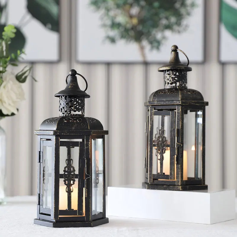 Vintage Nordic Candle Holder, Hanging Lantern