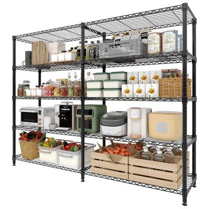 Heavy Duty Storage Shelves 4/5 Tiers Metal Shelving Unit Adjustable