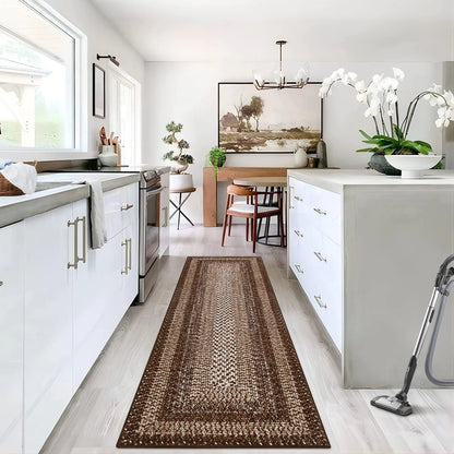 Washable Area Rugs  Braided Print Non Slip Rug