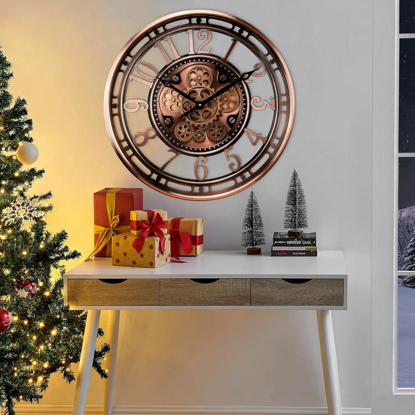 21 Inch Moving Gear Wall Clock
