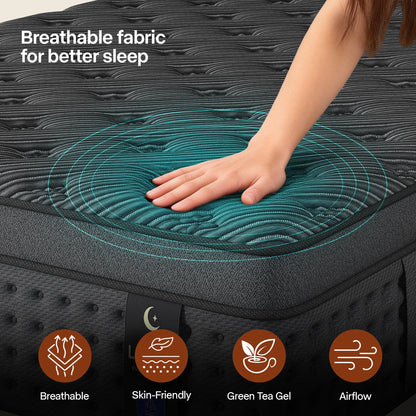 LayRoad Spring Mattress Single/Double/Queen/King Sizes Memory Foam Mattress Medium Firmness Pressure Relief