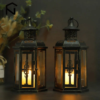 Vintage Nordic Candle Holder, Hanging Lantern