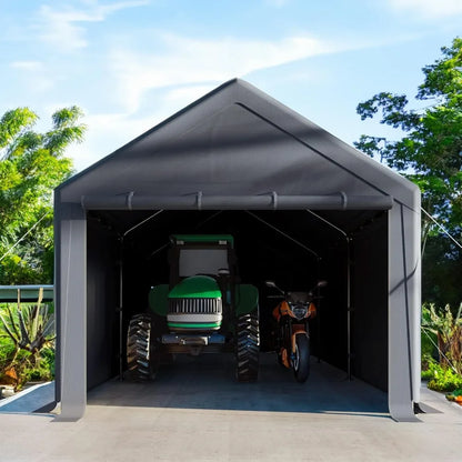10x20 Ft Heavy Duty Canopy Steel Canopy Storage Shed