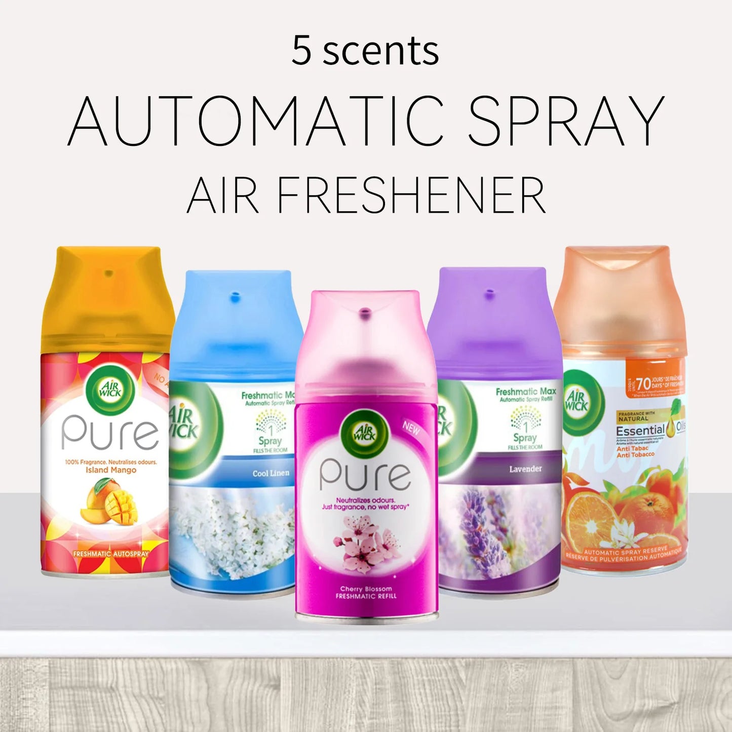 2 Pcs 6.2 Oz Per Count Automatic Spray Air Freshener Refill, Scented Air Freshener