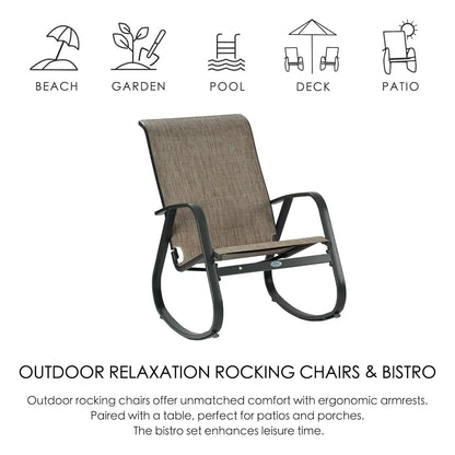 Outdoor Contemporary Patio Rocking Sling Chair