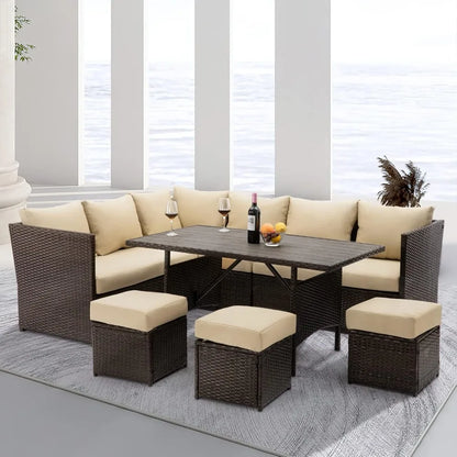 Wicker Outdoor Living Patio Set