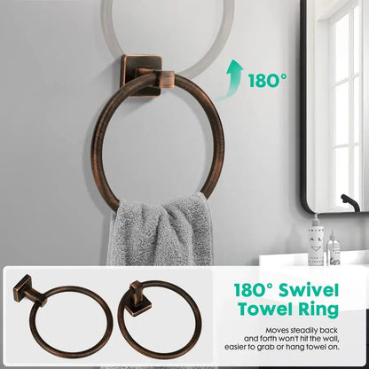 Antique  Oil Rubbed Bronze,24 Inch Towel Bar Set