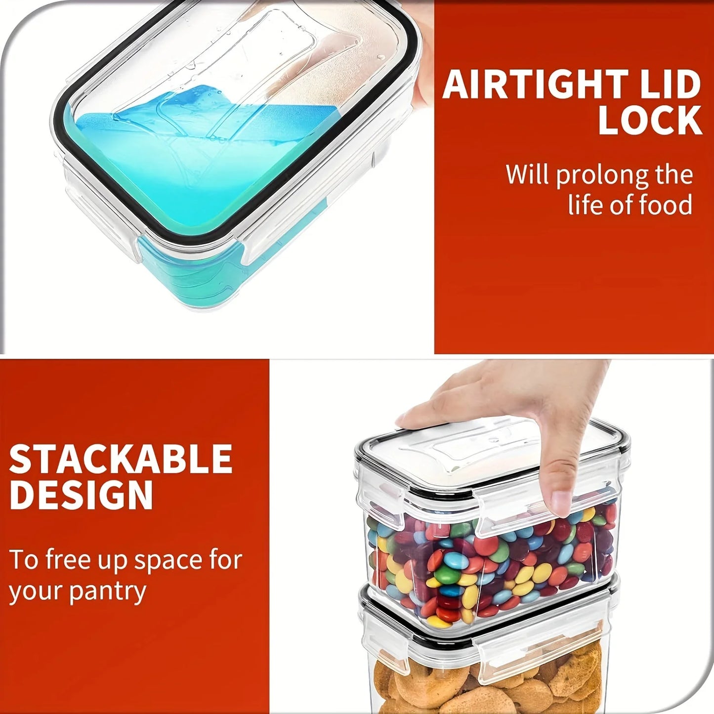 24Piece Airtight Food Storage Containers Set