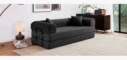 79'' Boneless Couch Foldable Convertible Futon Sleeper Sofa Bed
