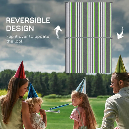 Reversible Outdoor Rug with Carry Bag 9' x 12' Plastic Straw Rug